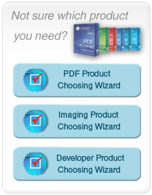 Not sure which product you need? Use our PDF, Imaging and Developer Product choosing