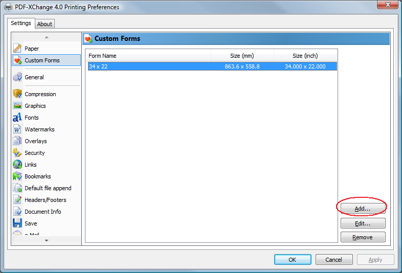 Add Custom Paper Size To Pdf Printer